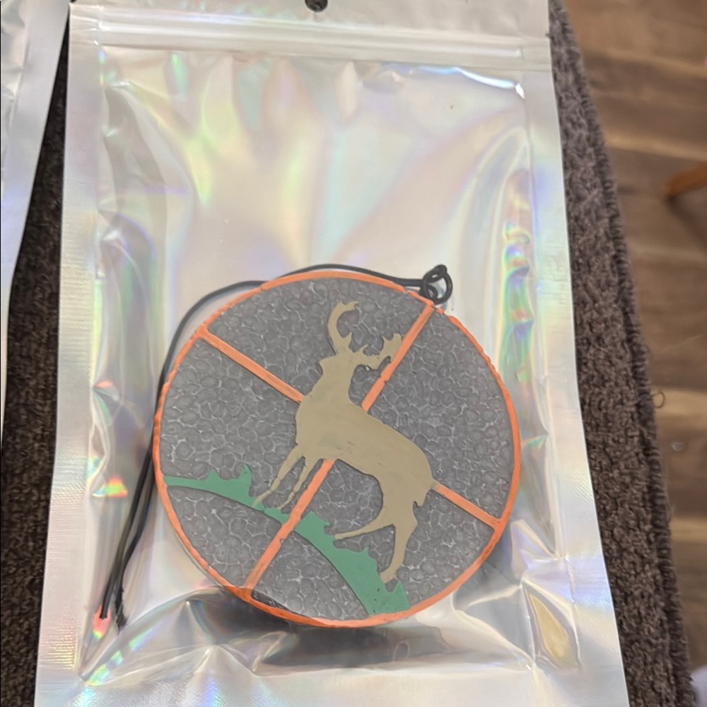 Black and Orange Deer Freshie Black Ice